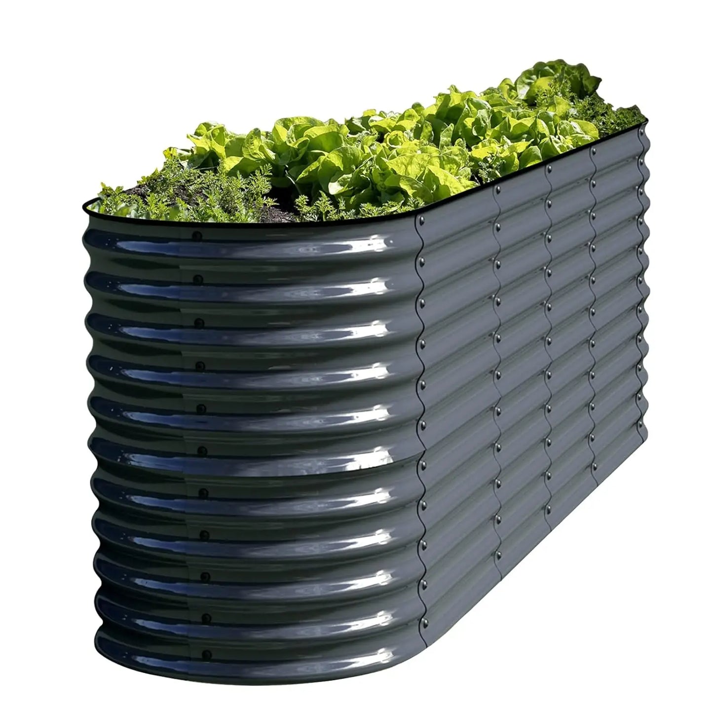 Galvanized Metal Raised Garden Bed 12-In-1 Modular Kit