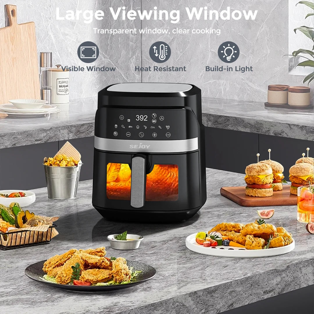 Sejoy 8In1 Air Fryer With Ceramic Coating 6L Capacity