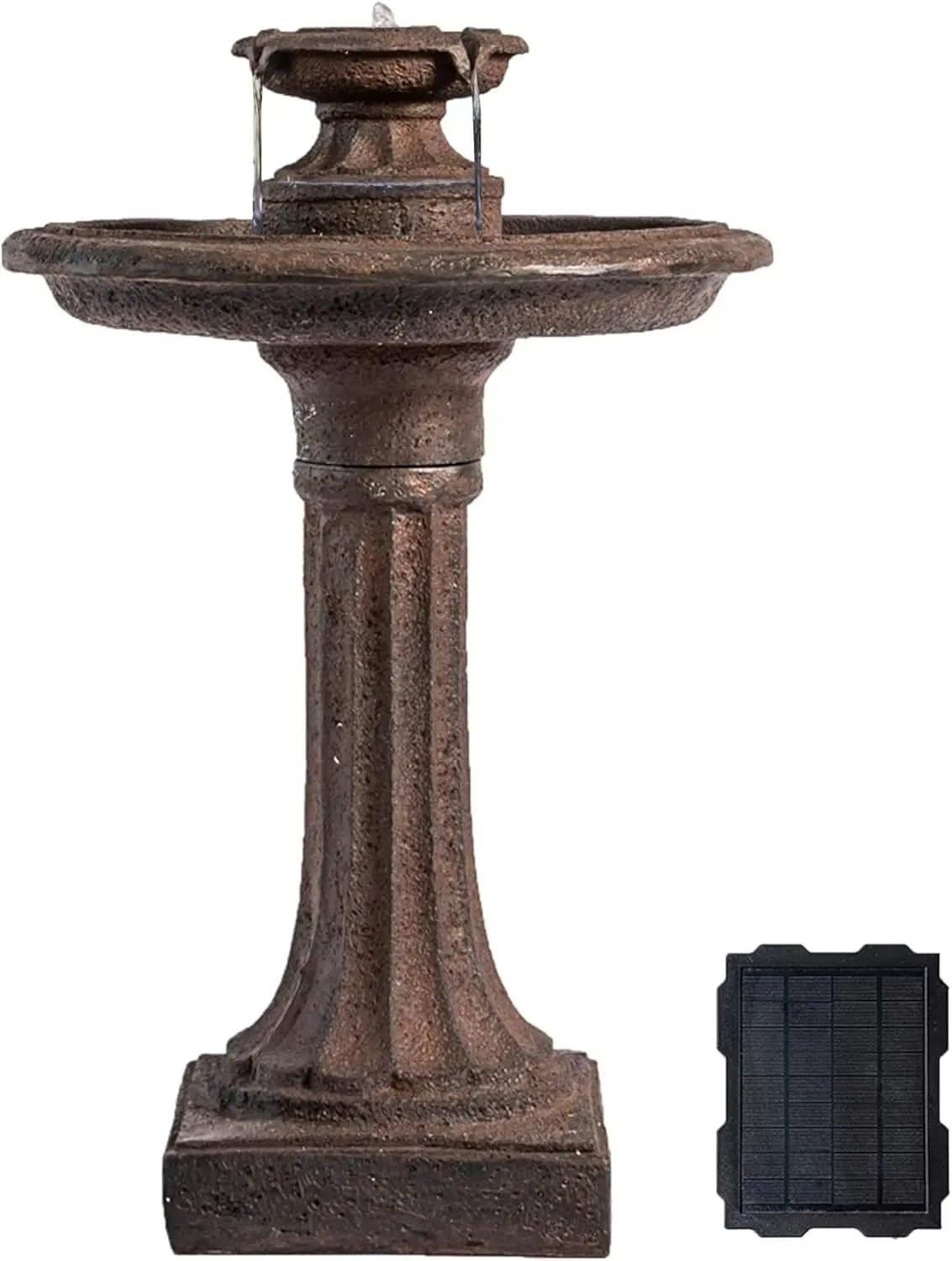 Solar Powered Bird Bath Fountain For Outdoor Garden Decor