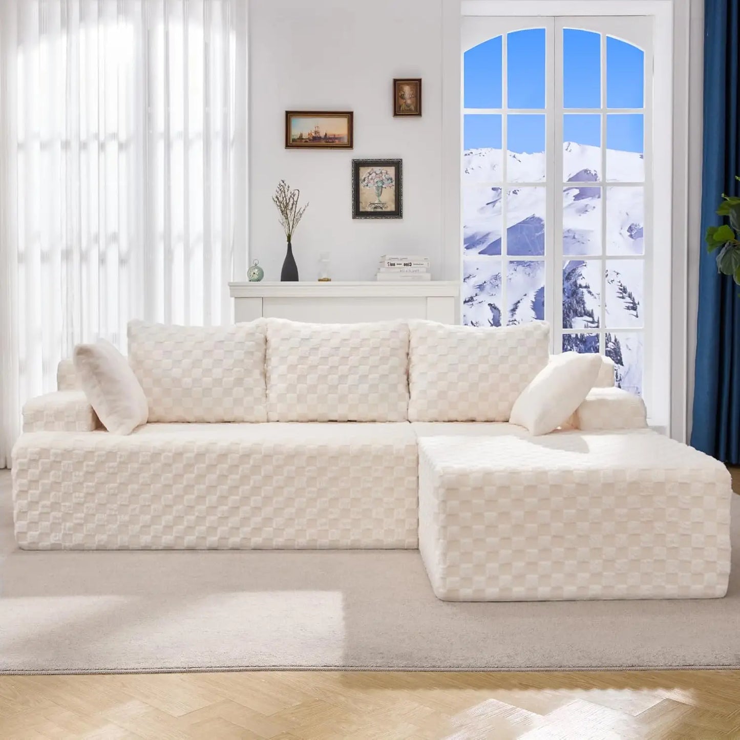 HUANZHUANG Modular Sectional Sofa L Shape Memory Foam