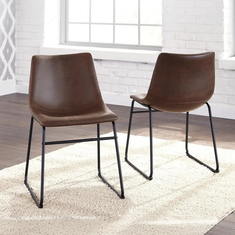 [New Arrival, Limited Stock!]mid century centiar 18.75" dining bucket chair, 2 count, black and brown
