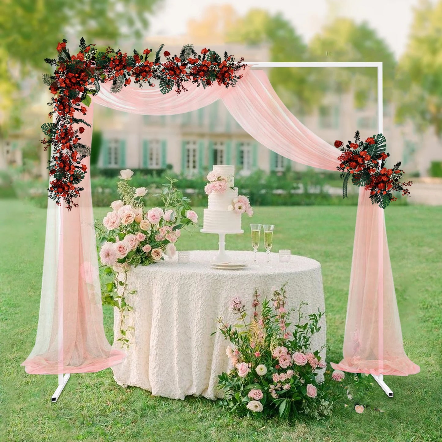 NONECN Metal Arch Wedding Balloon Holder With Adjustable Height