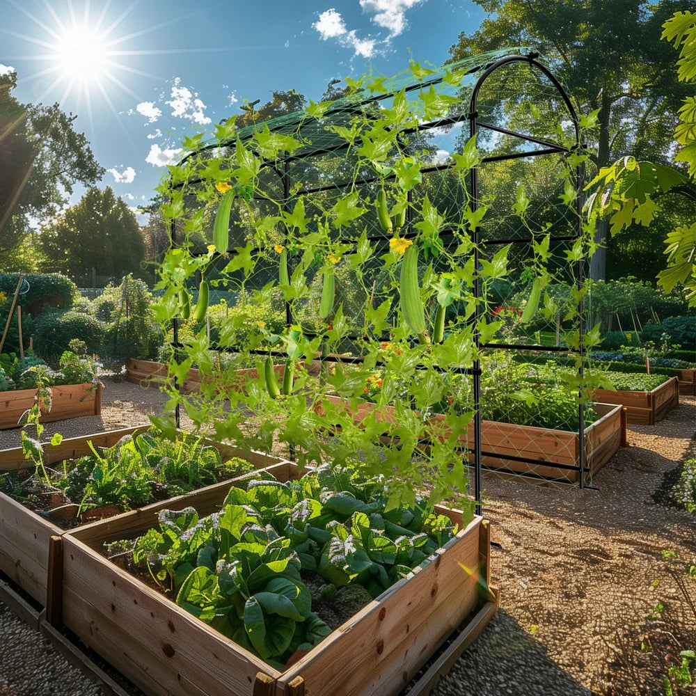 Wisfor U Shaped Metal Garden Plant Trellis For Climbers