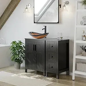 Ticify Modern Bathroom Vanity With Sink Cabinet And Drawers
