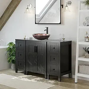 Ticify Modern Bathroom Vanity With Sink Cabinet And Drawers