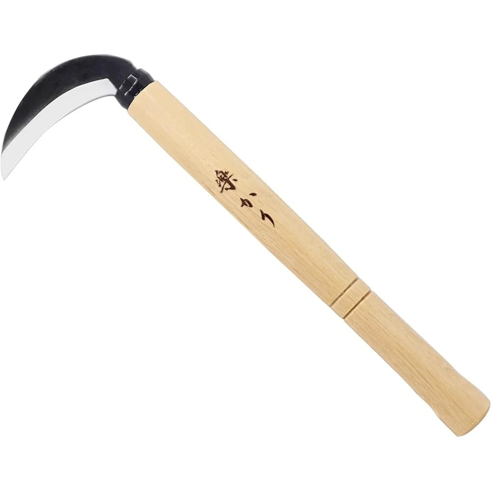 XMSJ Japanese Style Weeding Sickle High Carbon Steel Blade