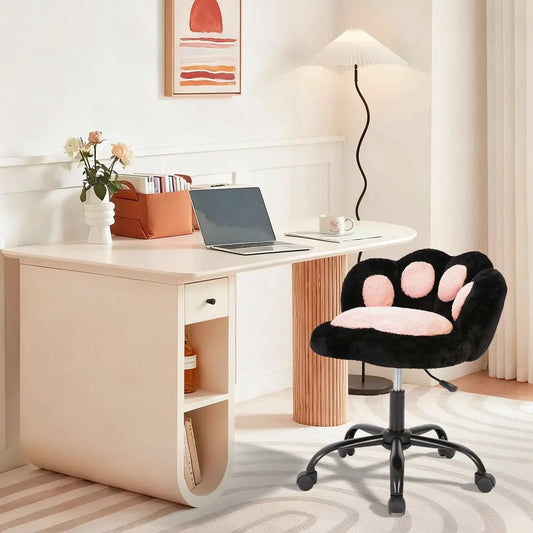 HiMISS Chair With Wheels Cat Paw Office Chair 360 Rotating