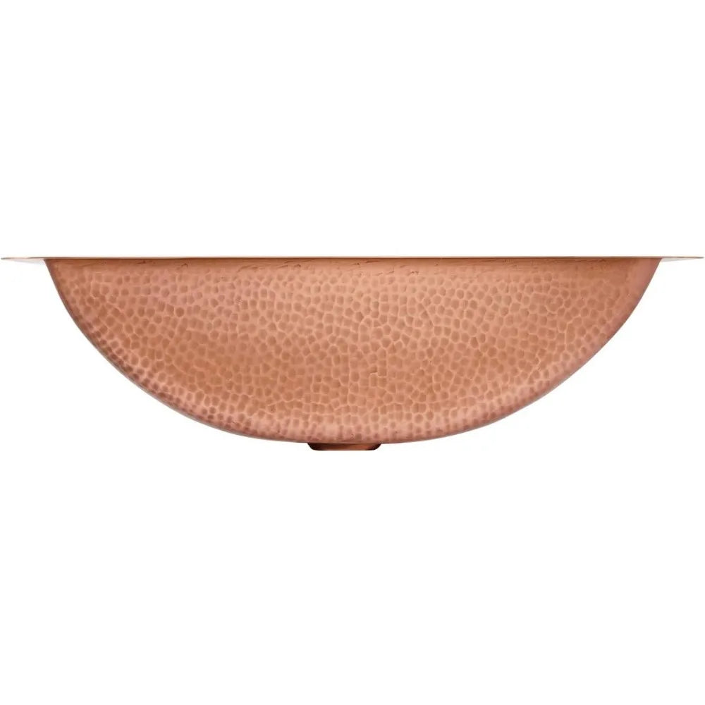 419412 20" Hammered Copper Undermount Bathroom Sink - Hammered Copper