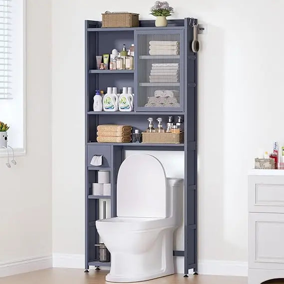 Over The Toilet Storage Cabinet With Acrylic Door Drawer