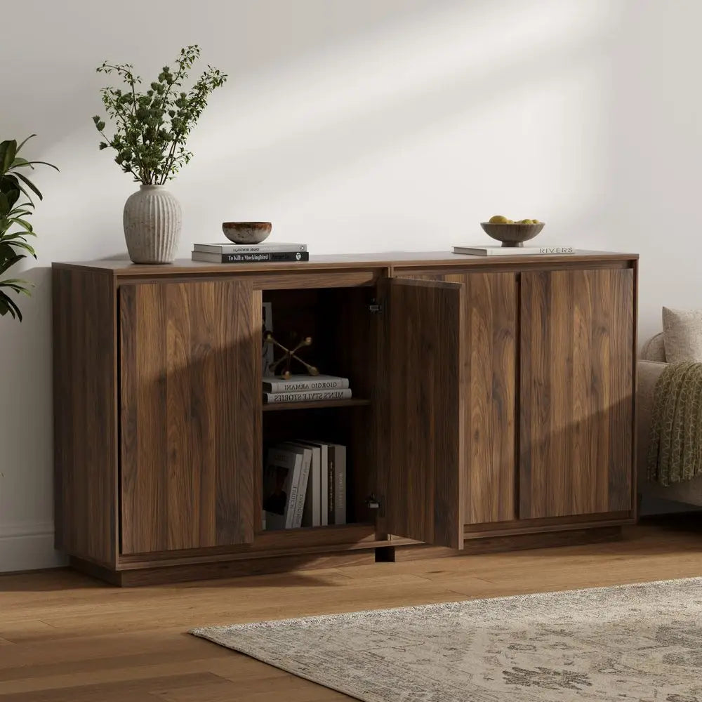 Sideboard Buffet Cabinet With Storage And Adjustable Shelves
