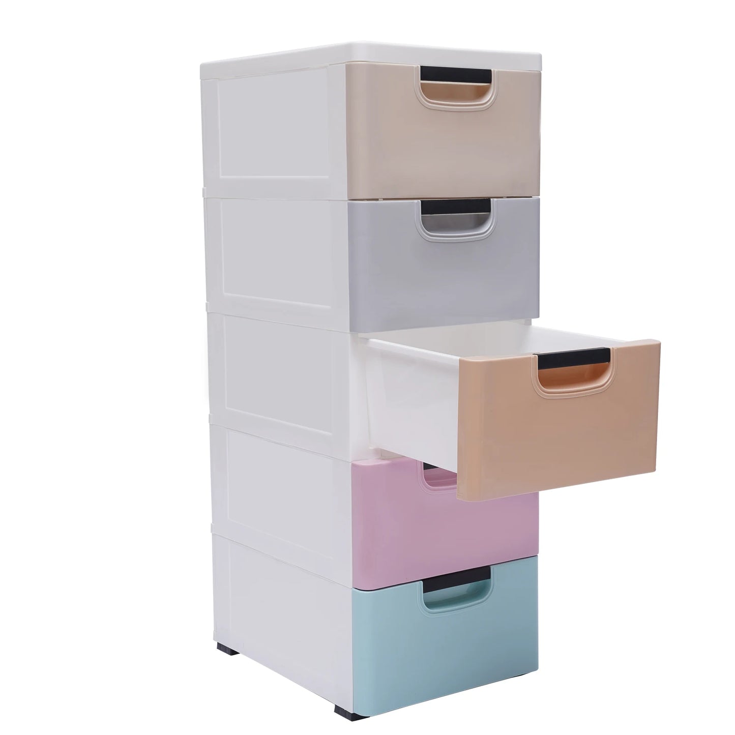 5-Layer Living Room Bathroom Kitchen Room Slim Side Plastic Storage Drawers Small Corner Plastic Storage Cabinet
