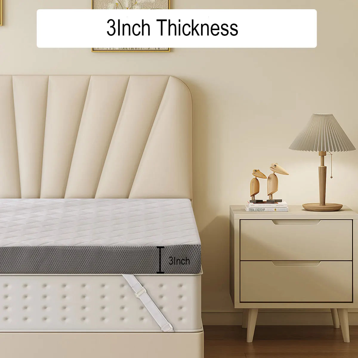 Hcore Firm Gel Foam Mattress Topper For Extra Support