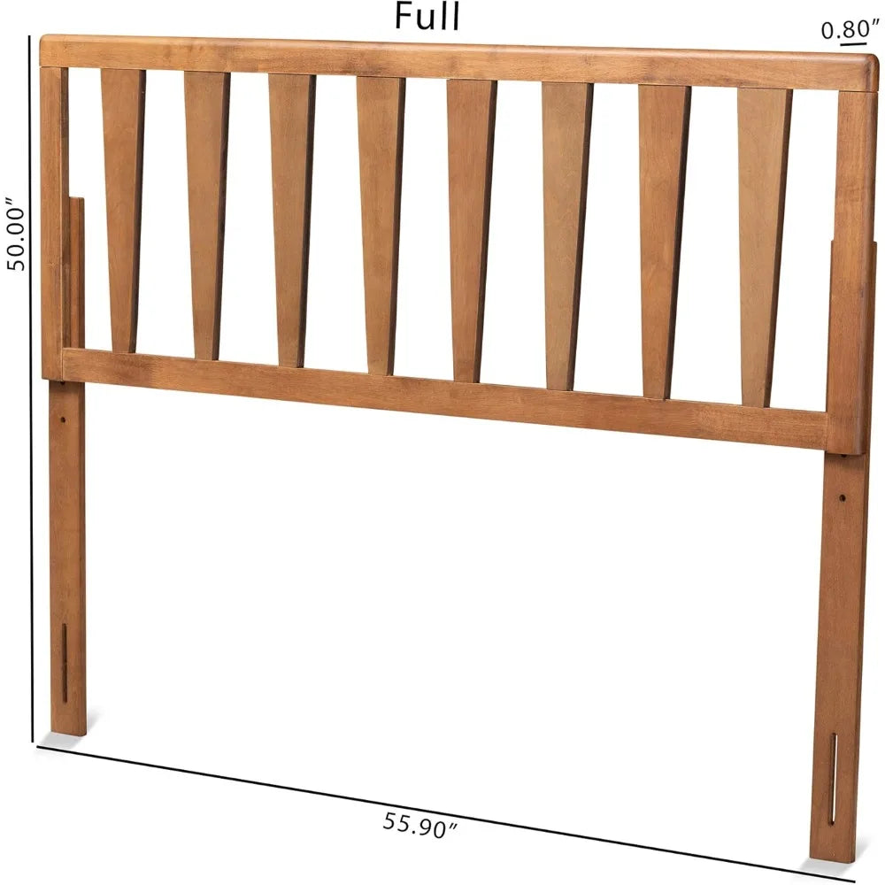 Modern Ash Walnut Full Size Headboard with Contemporary Design