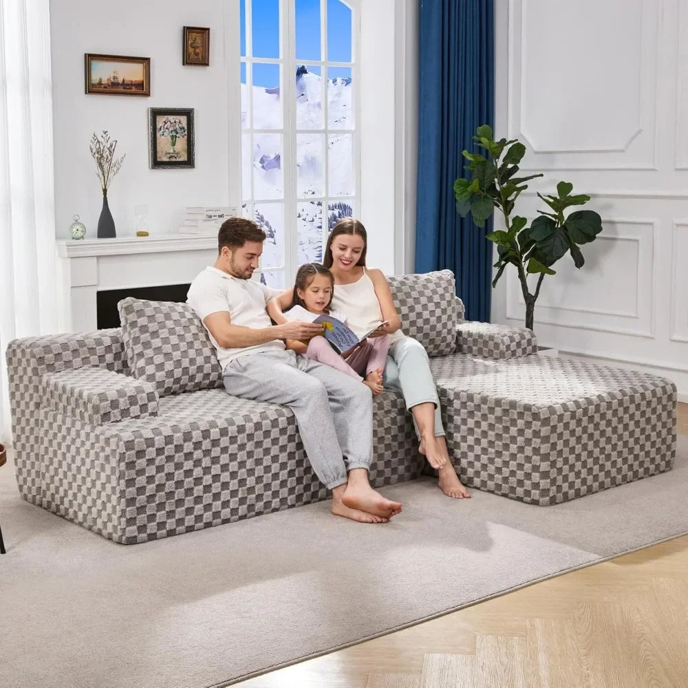 Combination Modular L Shaped Sectional Sofa Memory Foam