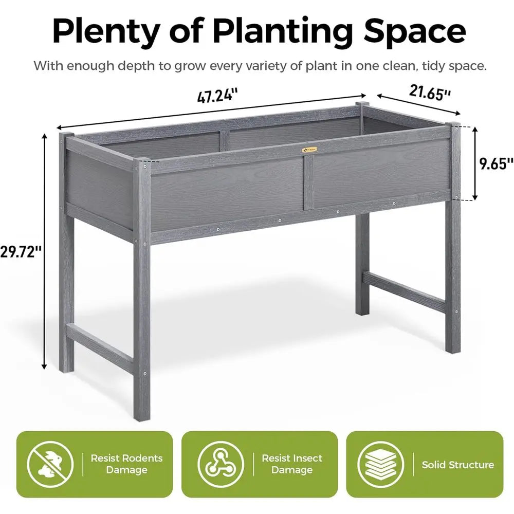 HDPE Elevated Garden Bed Planter for Outdoor Vegetables and Herbs