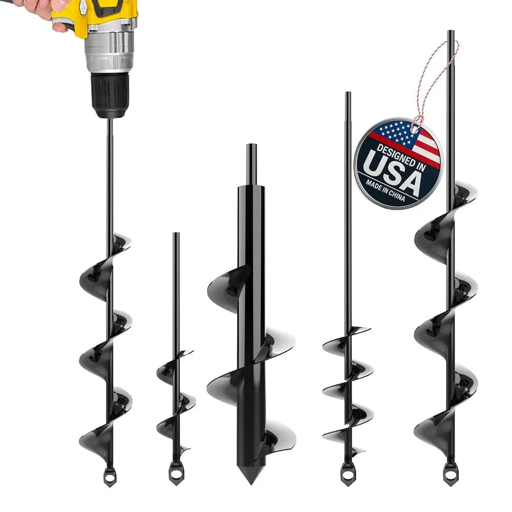 Auger Drill Bits Set 4 Pack Garden Bulb Planter Tool