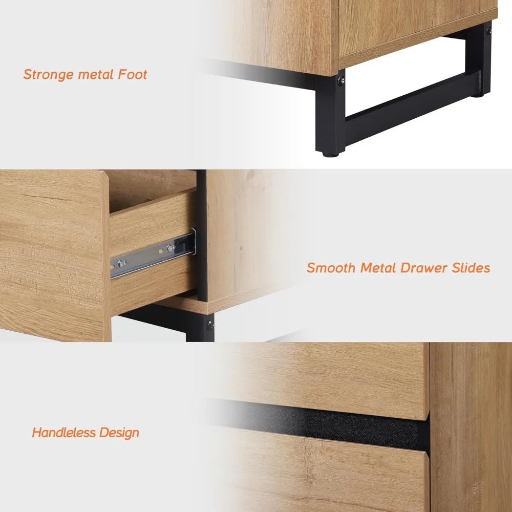 MKDK Modern Dresser And Nightstands Set With Ample Storage