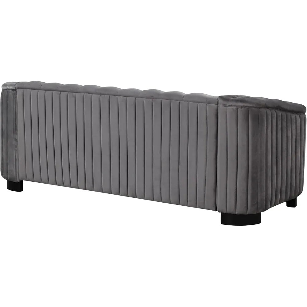DAFIFY Velvet Chesterfield Sofa Modern 3 Seat Tufted