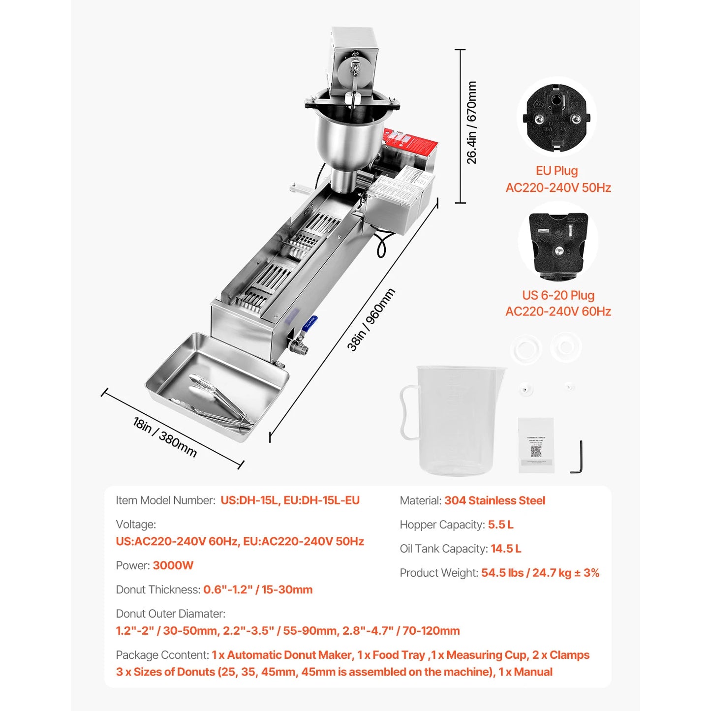 SucceBuy Commercial Automatic Donuts Machine With 3 Molds Auto Counting