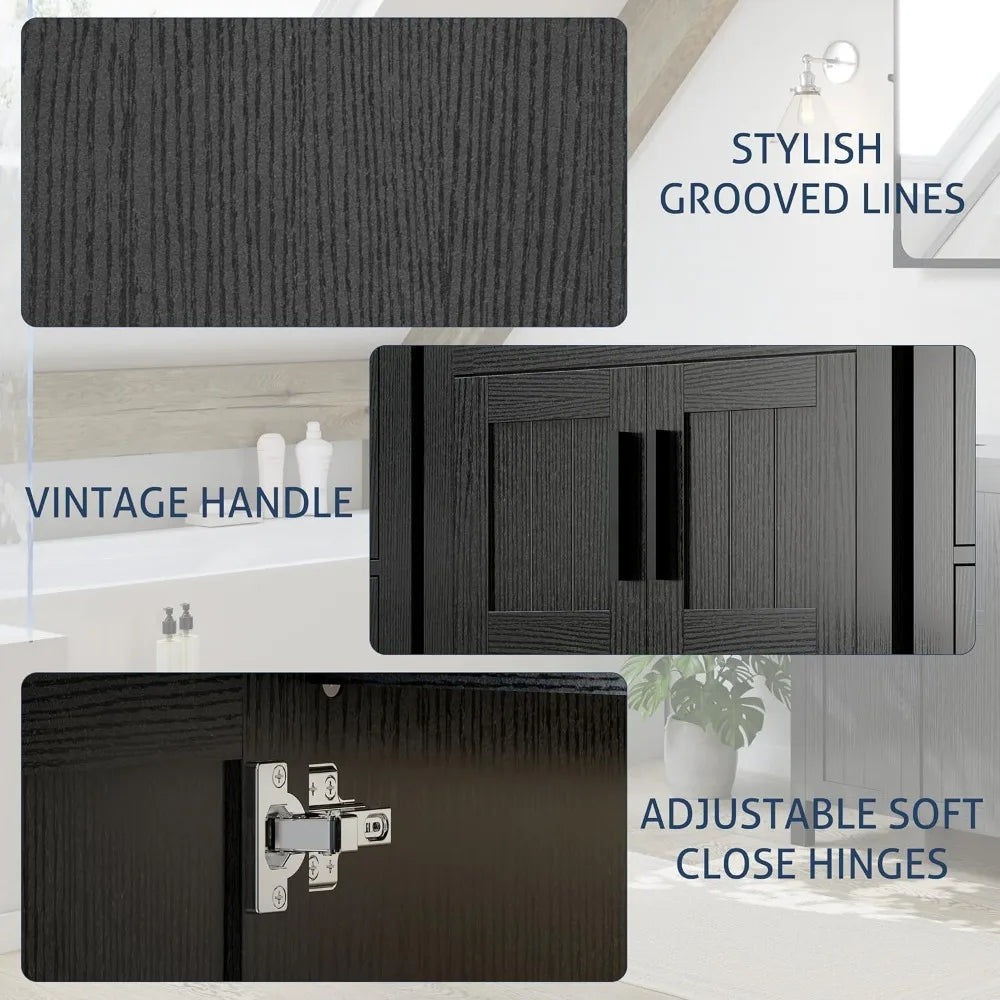 Ticify Modern Bathroom Vanity With Sink Cabinet And Drawers