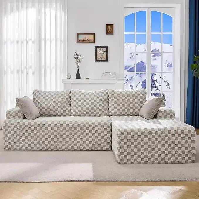Cloud Modular Sectional Sofa L Shaped With Memory Foam Chaise