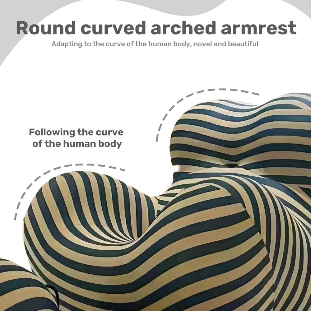 Big Boss Striped Compression Sofa No Assembly Breathable