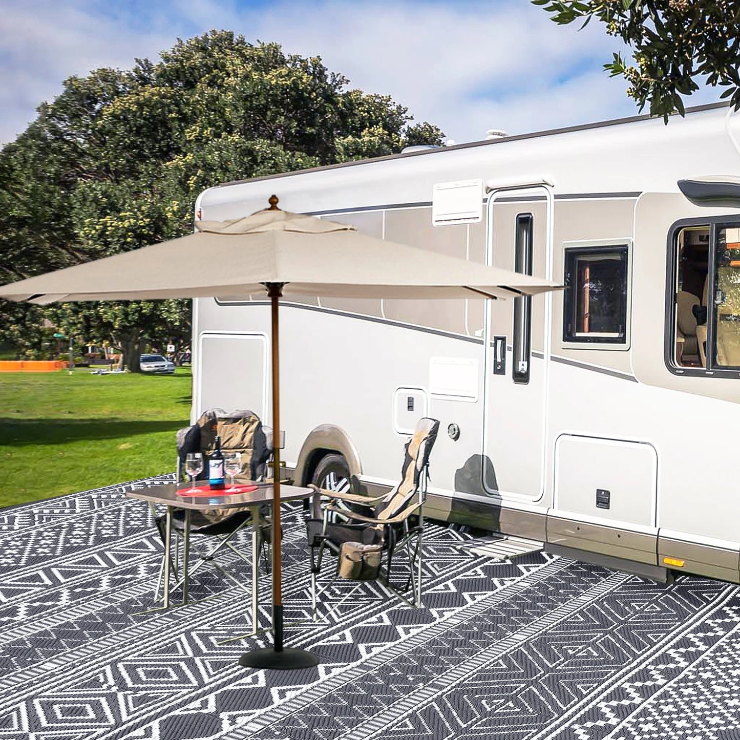 StudysetHign-concerned Outdoor Reversible Waterproof Rug