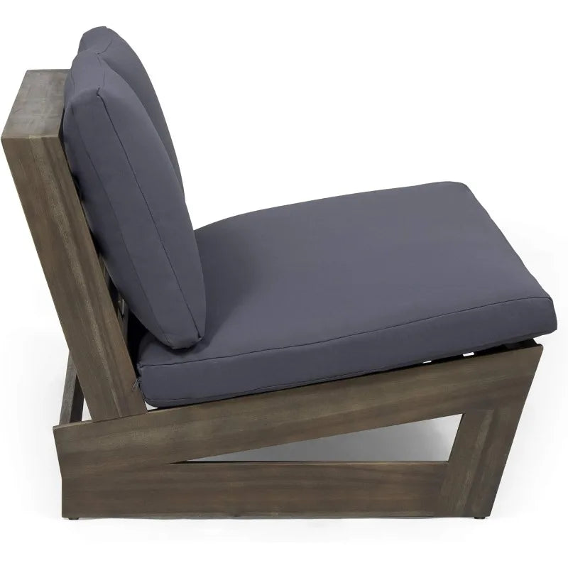 Noble House Sherwood Outdoor Acacia Wood Loveseat Furniture