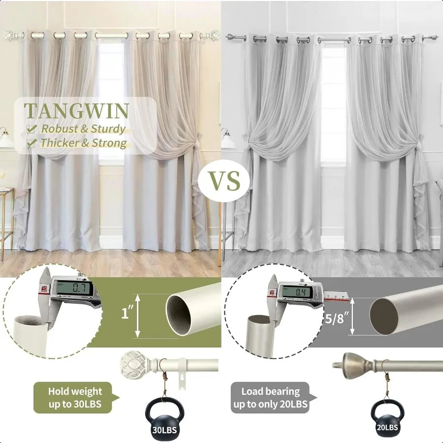 Guangdong Heavy Duty Adjustable Curtain Rods Farmhouse
