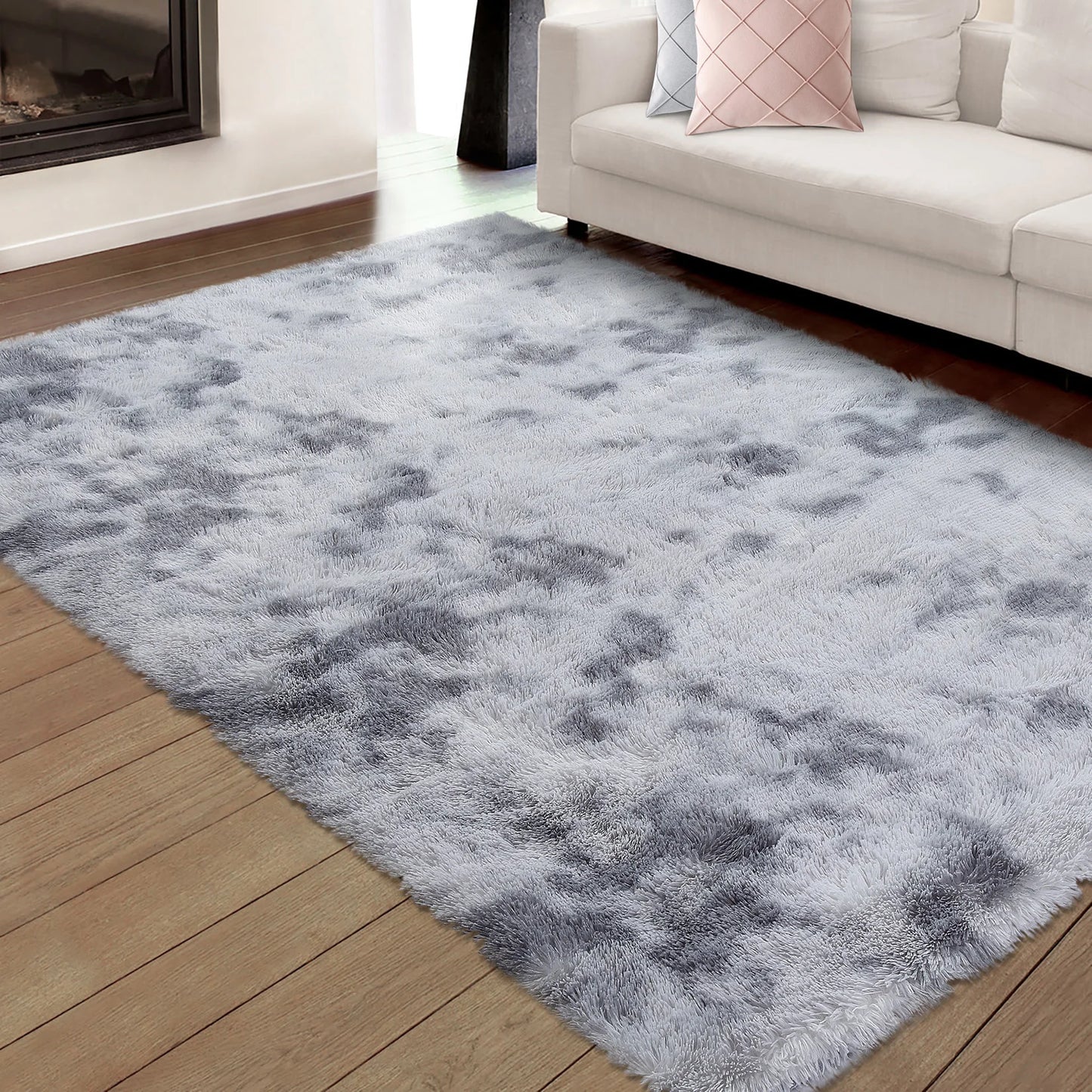 8X10ft Area Rugs for Living Room, Ultra-Luxurious Soft and Thick Faux Fur Shag Rug Non-Slip Carpet for Bedroom,Home Decor Rug