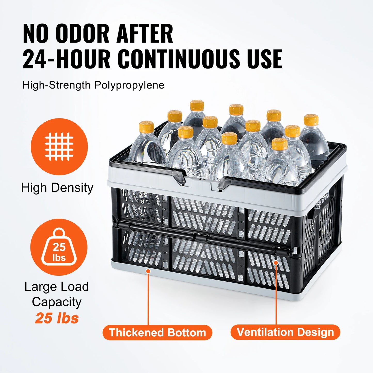 SucceBuy 3pc Foldable Storage Basket Crate For Kitchen