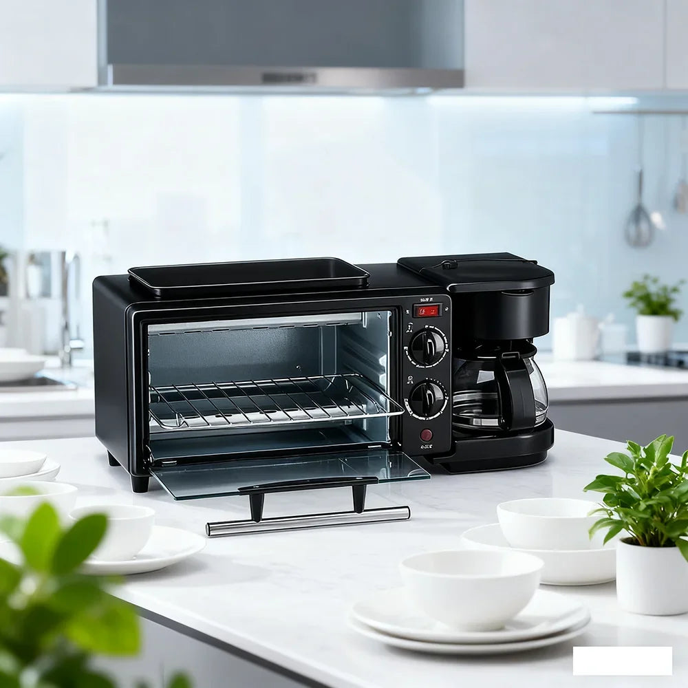 Amerzis 3 In 1 Breakfast Sandwich Toaster Coffee Machine