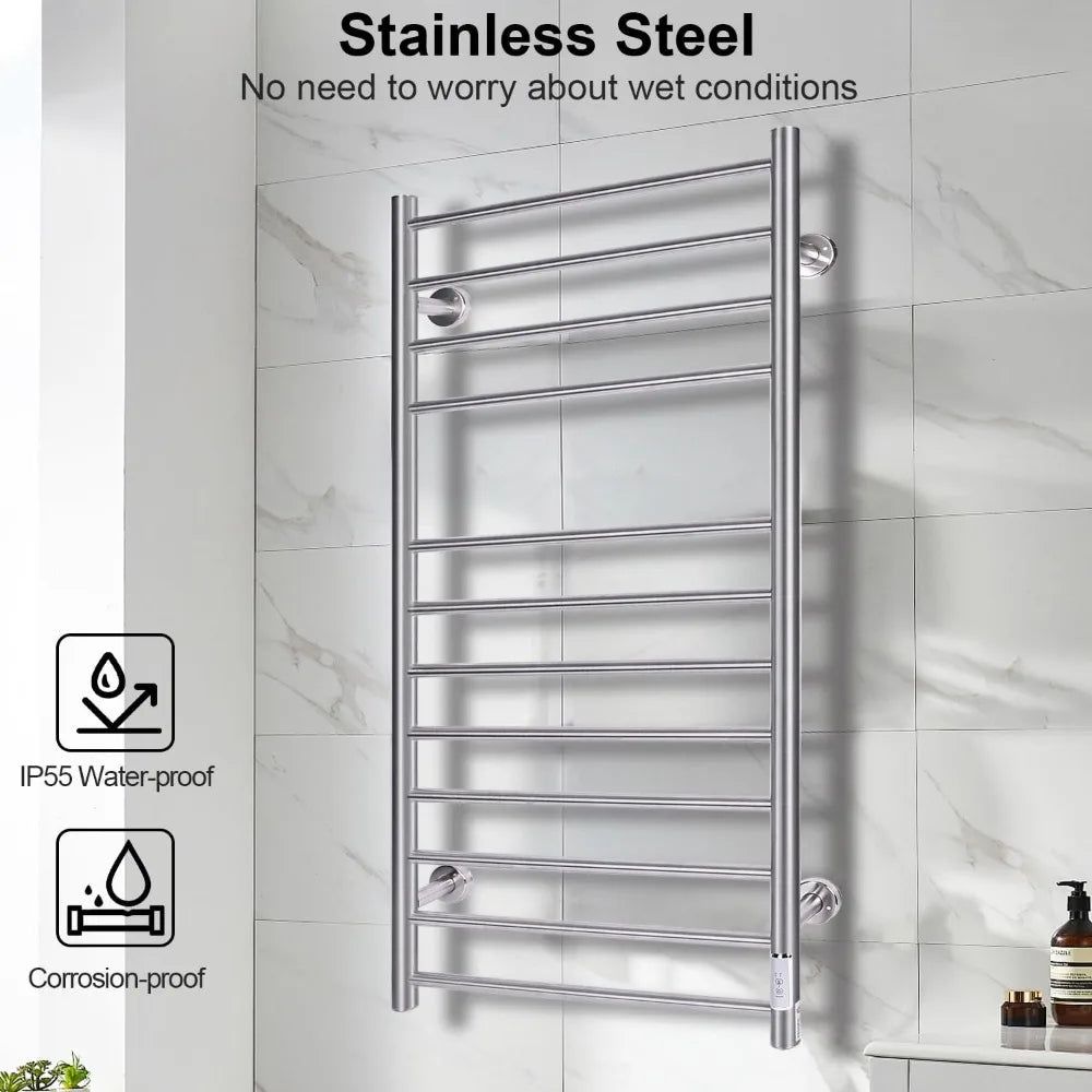 RBXC Towel Warmer Wall Mounted Heated Rack With Timer