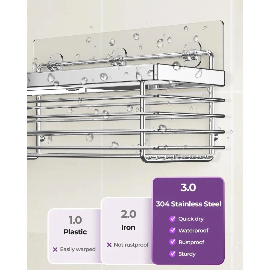 Hign-concerned Stainless Steel Shower Caddy Wall Mounted