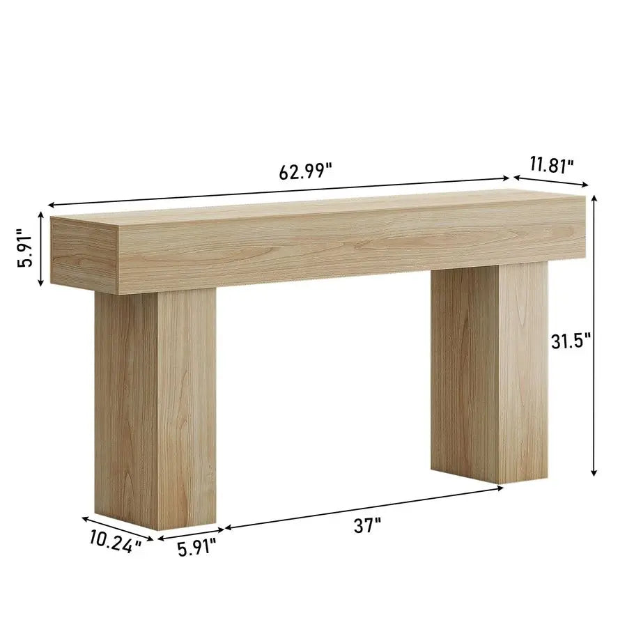 XMSJ Farmhouse Console Table For Entryway With Narrow Design