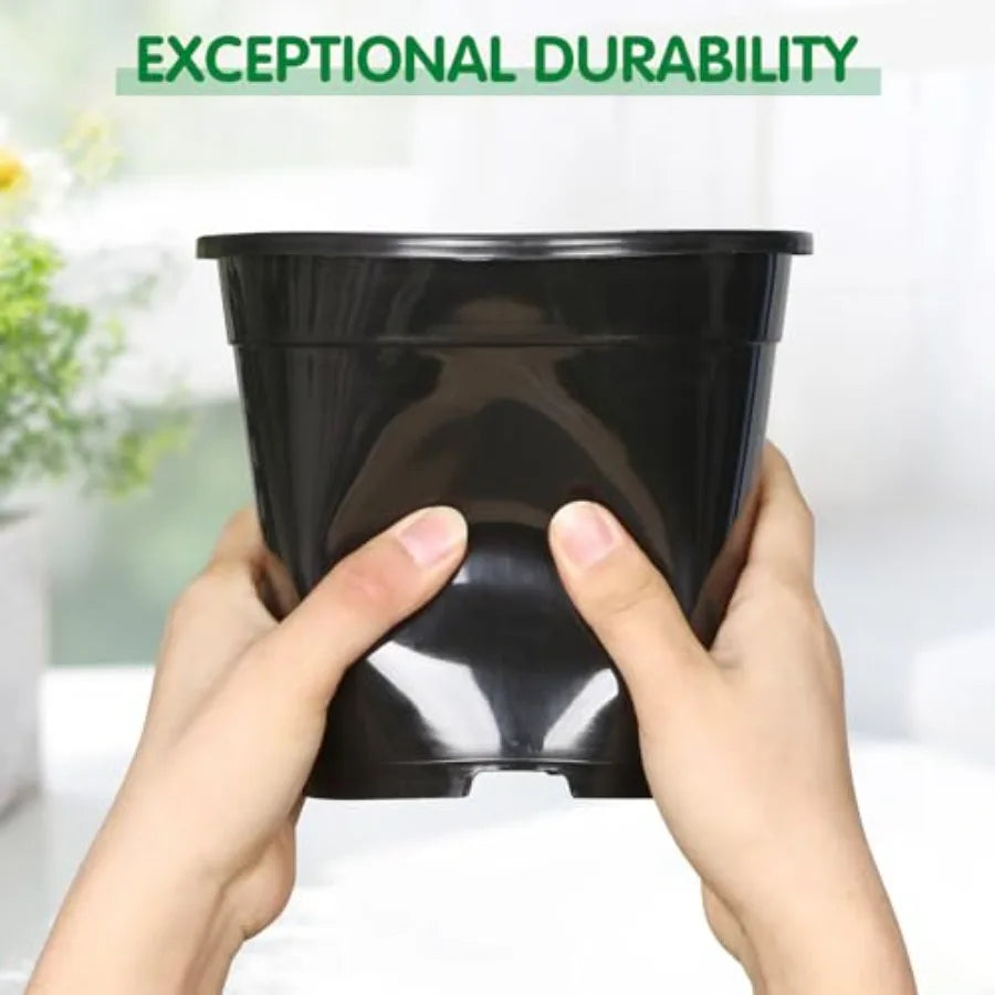 Plastic Plant Pots With Drainage Holes For Easy Seedling Transplants