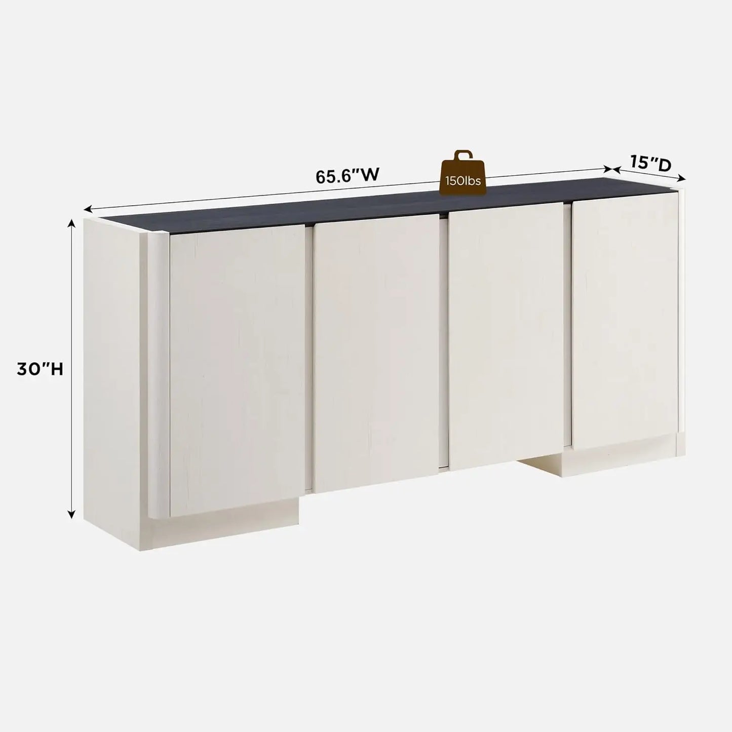 Buffet Sideboard Storage Cabinet With Adjustable Shelves