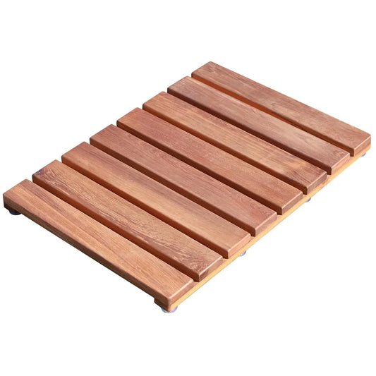 ZUIDID Premium Teak Shower Mat WoodBath NonSlip SpaMat