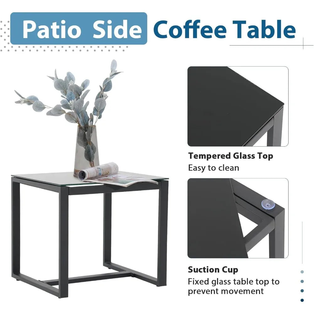 High-Con Concerned 3-Piece Patio Wicker Bistro Set With Chairs