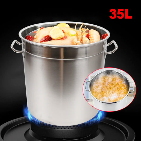 Stainless Steel Soup Stock Pot With Domed Lid For Cooking