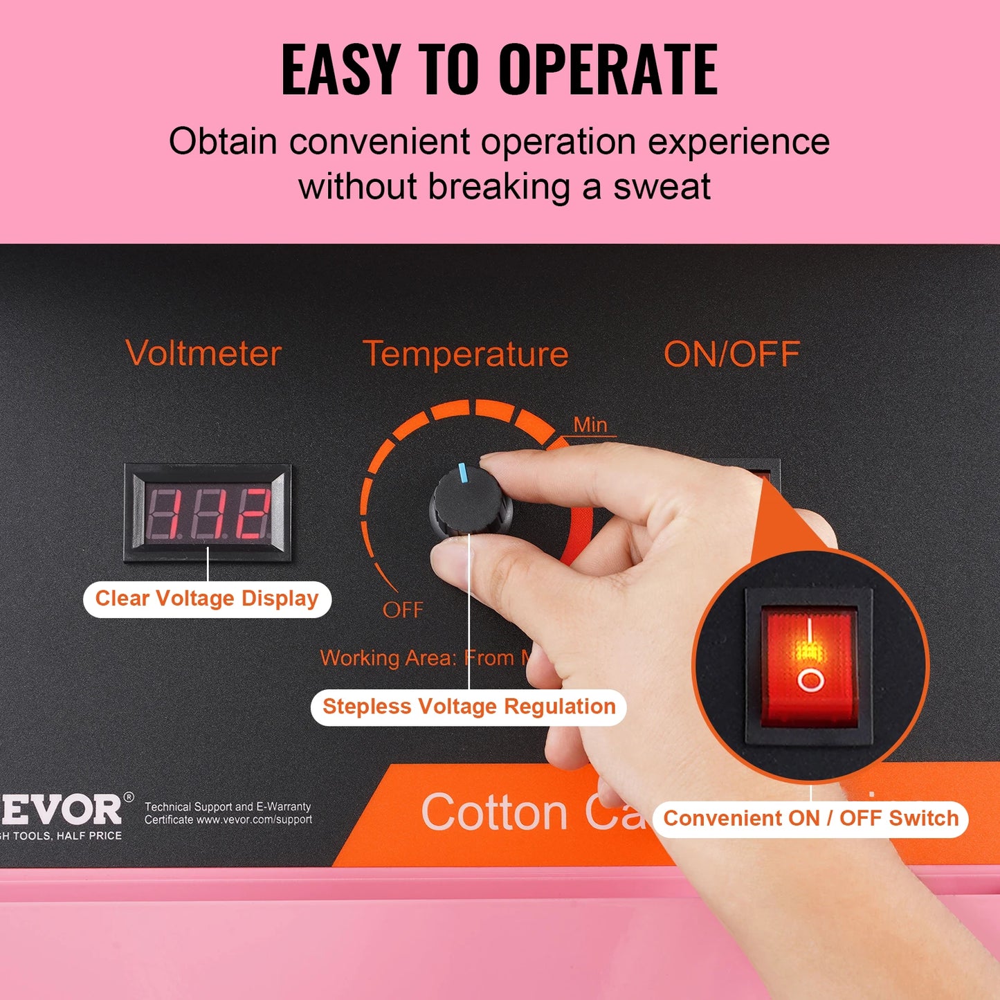 SucceBuy Electric Cotton Candy Machine Commercial Sugar Floss Maker