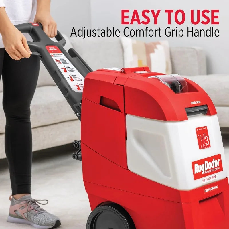 r X3 Commercial Carpet Cleaner – Large Red Oxy Pro Pack, Exclusive Vibrating Brush Spray Scrub and Extract Embedded Dir