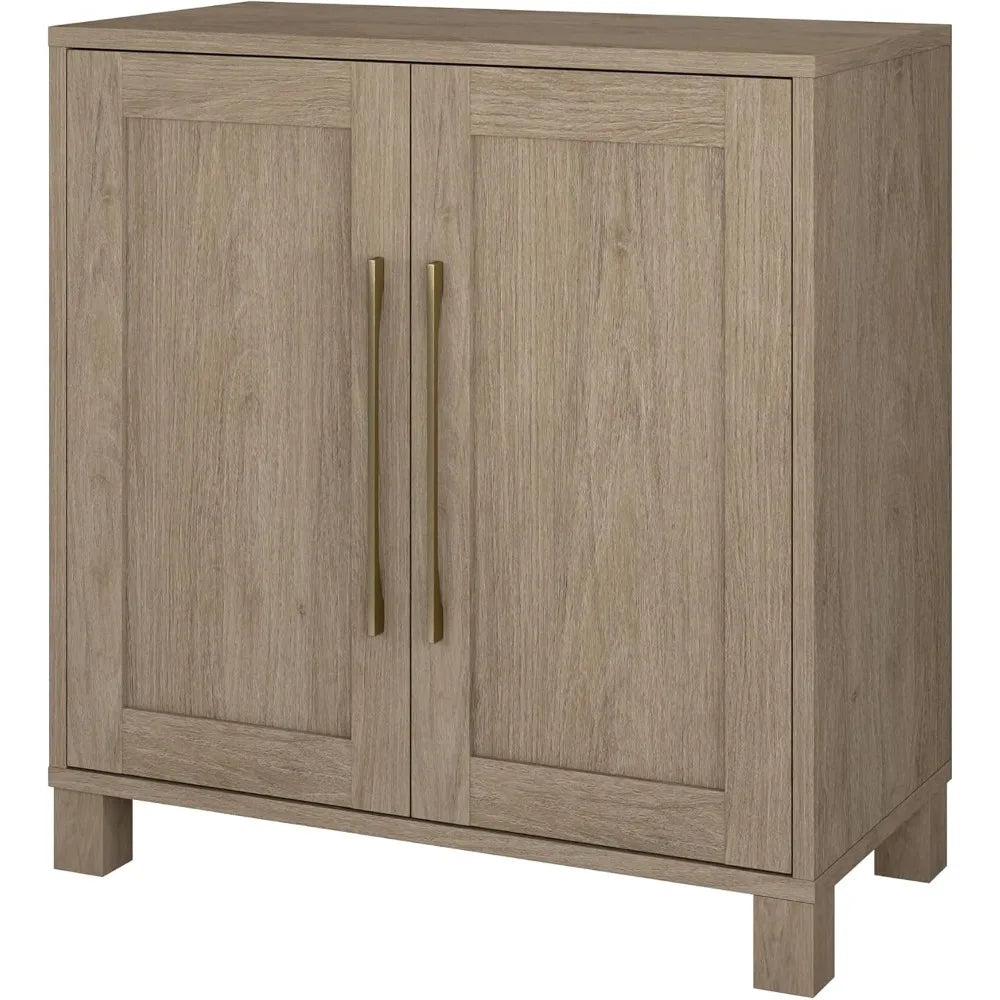 Wide Rectangular Accent Cabinet For Home Office Storage