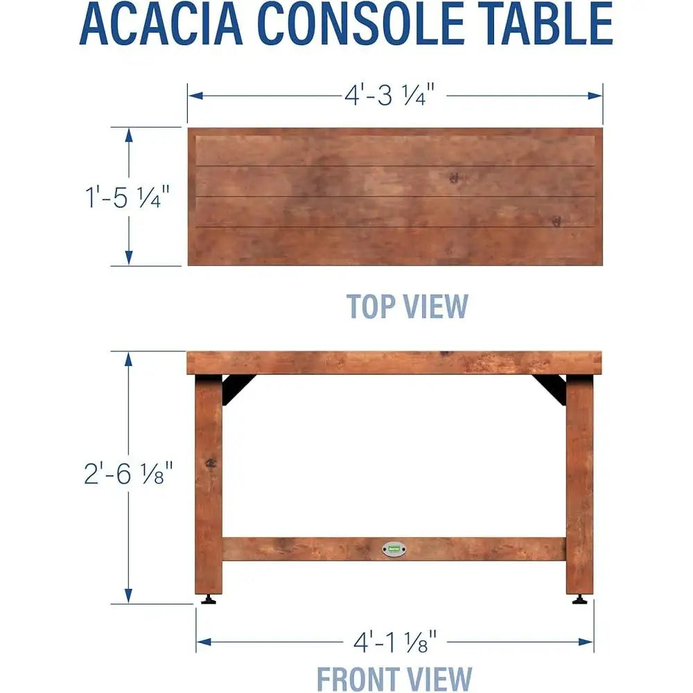 XMSJ Acacia Wood Console Table Farmhouse Entryway Patio