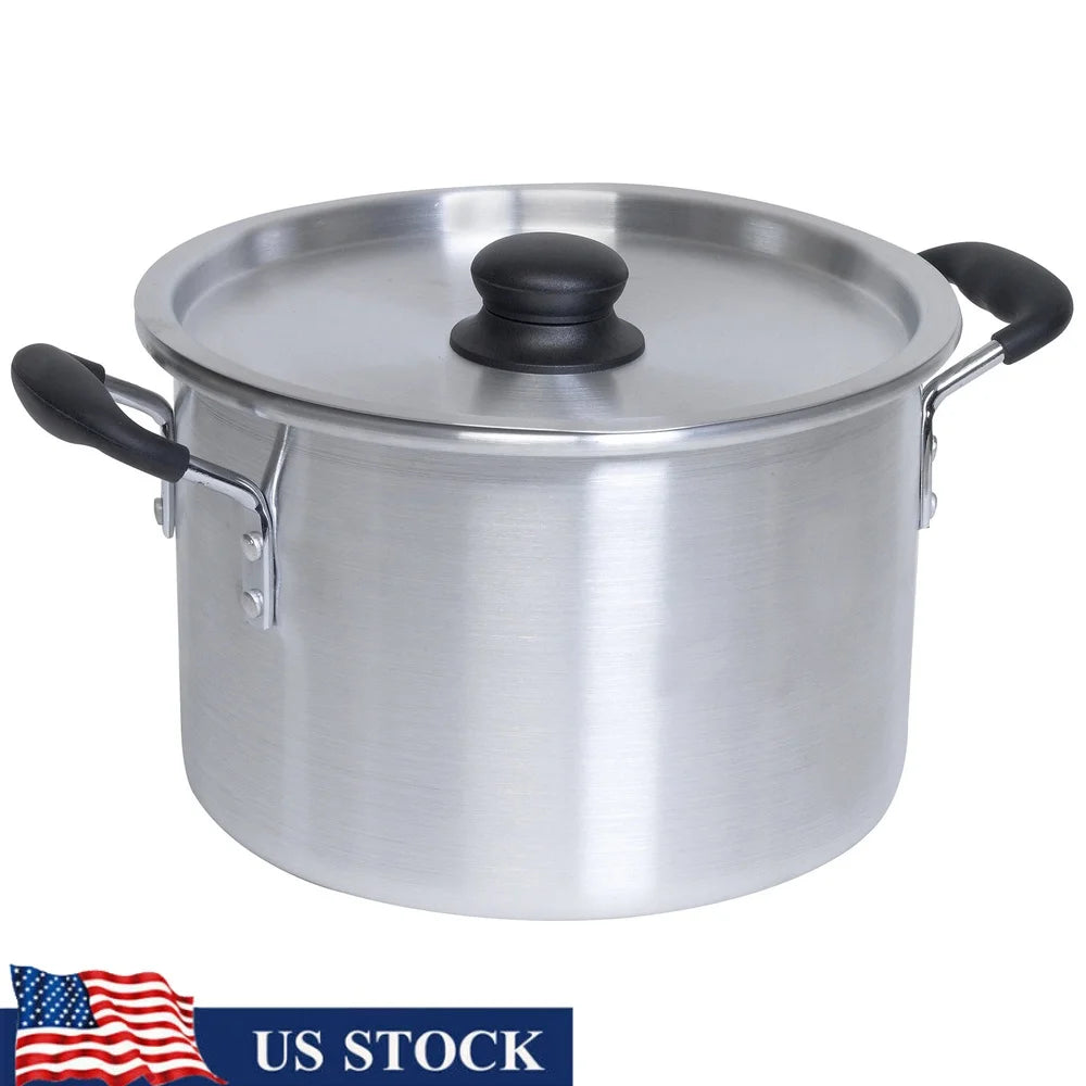 XMSJ Aluminum Stock Pot With Cool Touch Handles For Stews