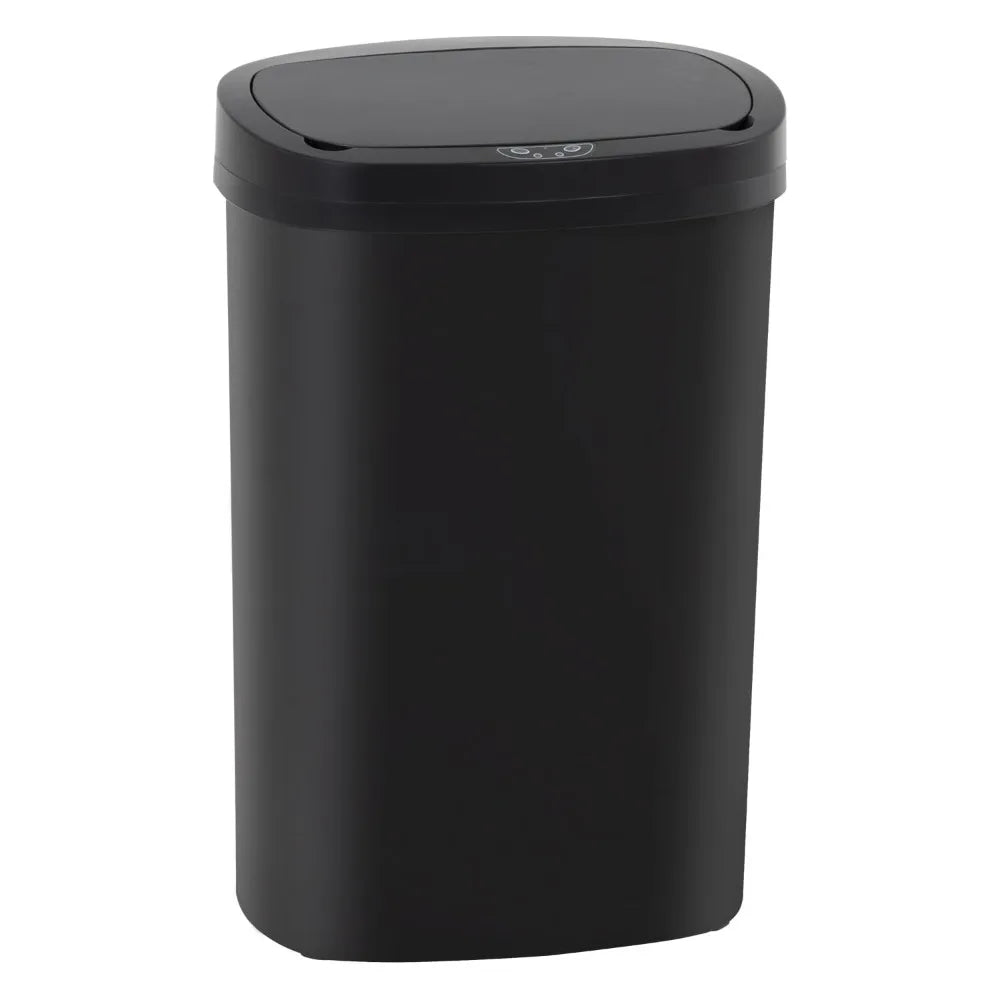 13 gallon kitchen trash can with lid automatic trash can, kitchen bedroom bathroom office waterproof trash can