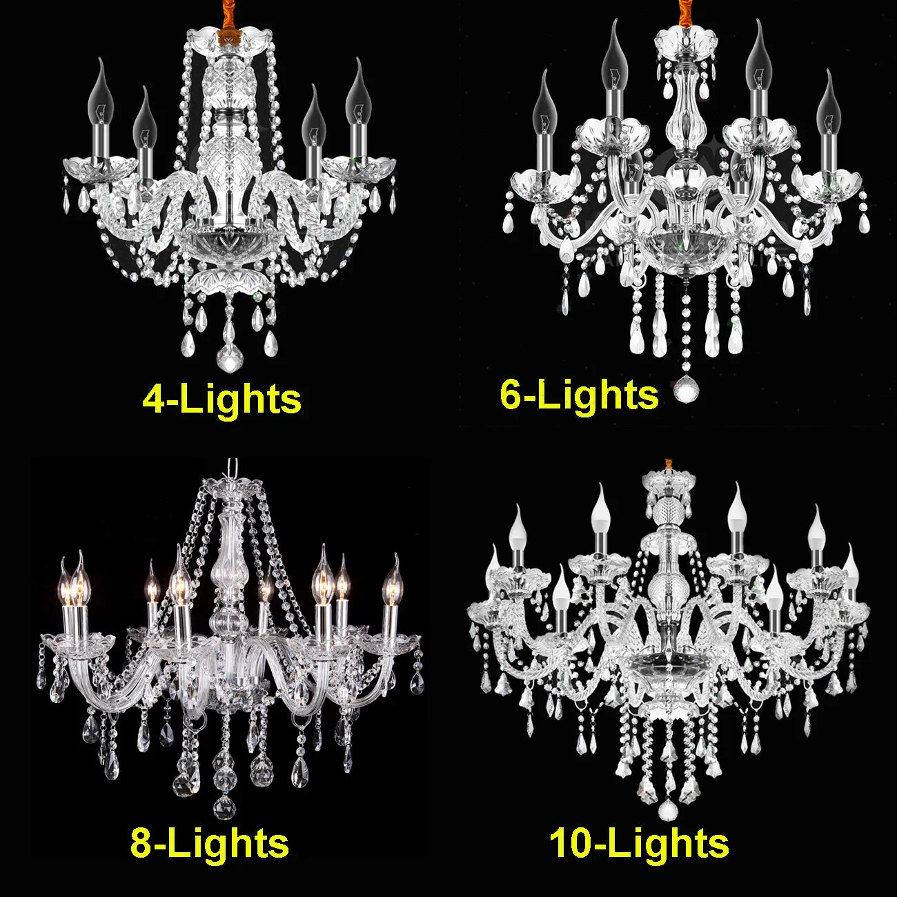 Ridgeyard K9 Crystal Chandelier Four To Eighteen Arms
