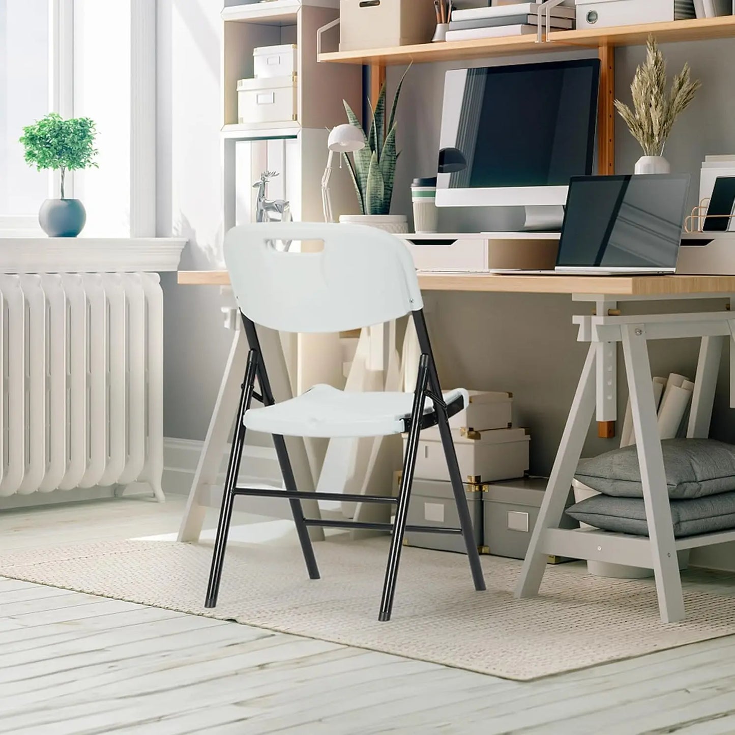 XMSJ 800 Lb Thicker Folding Chairs 10 Pack Commercial Grade