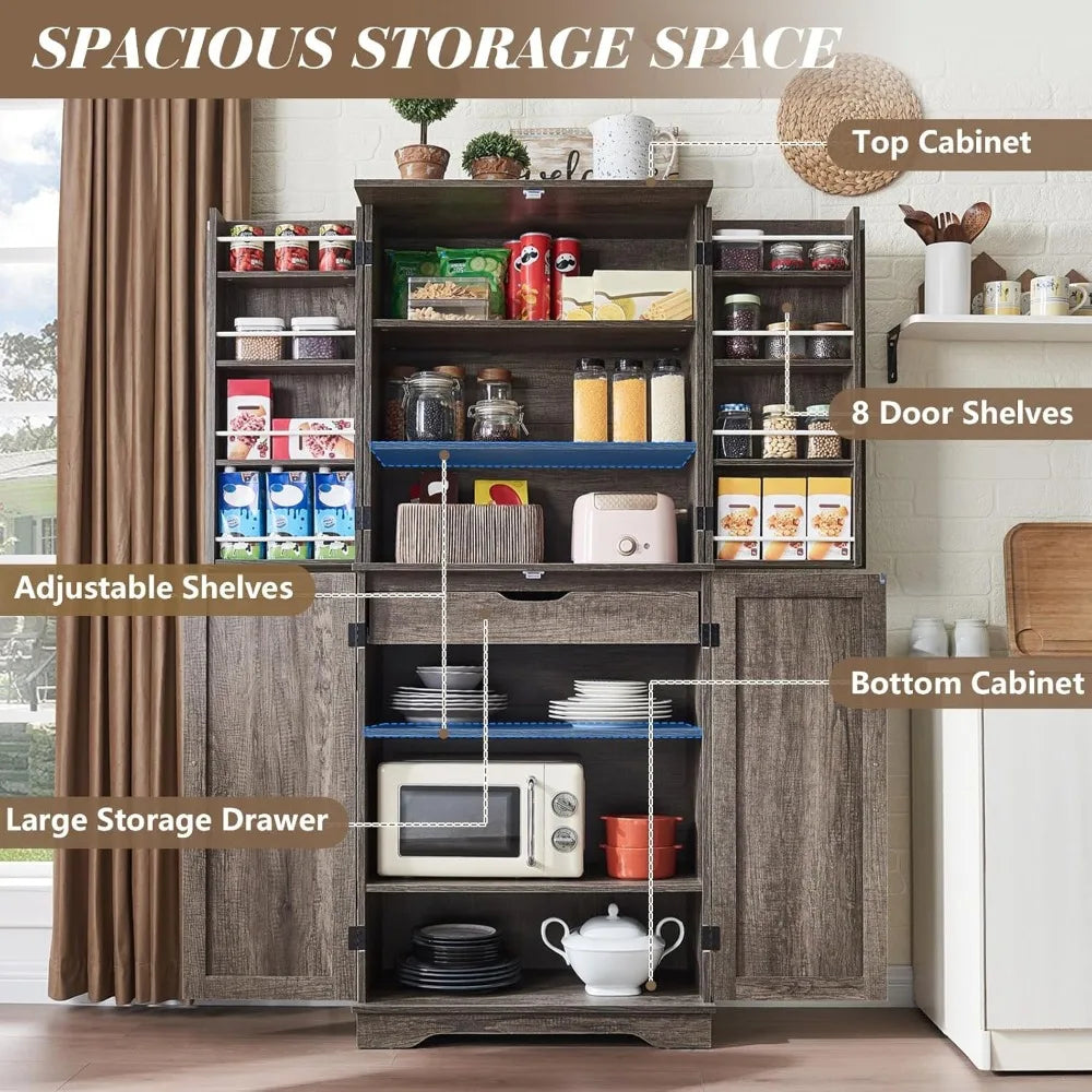 Big Boss Home And Garden Tall Farmhouse Pantry Cabinet