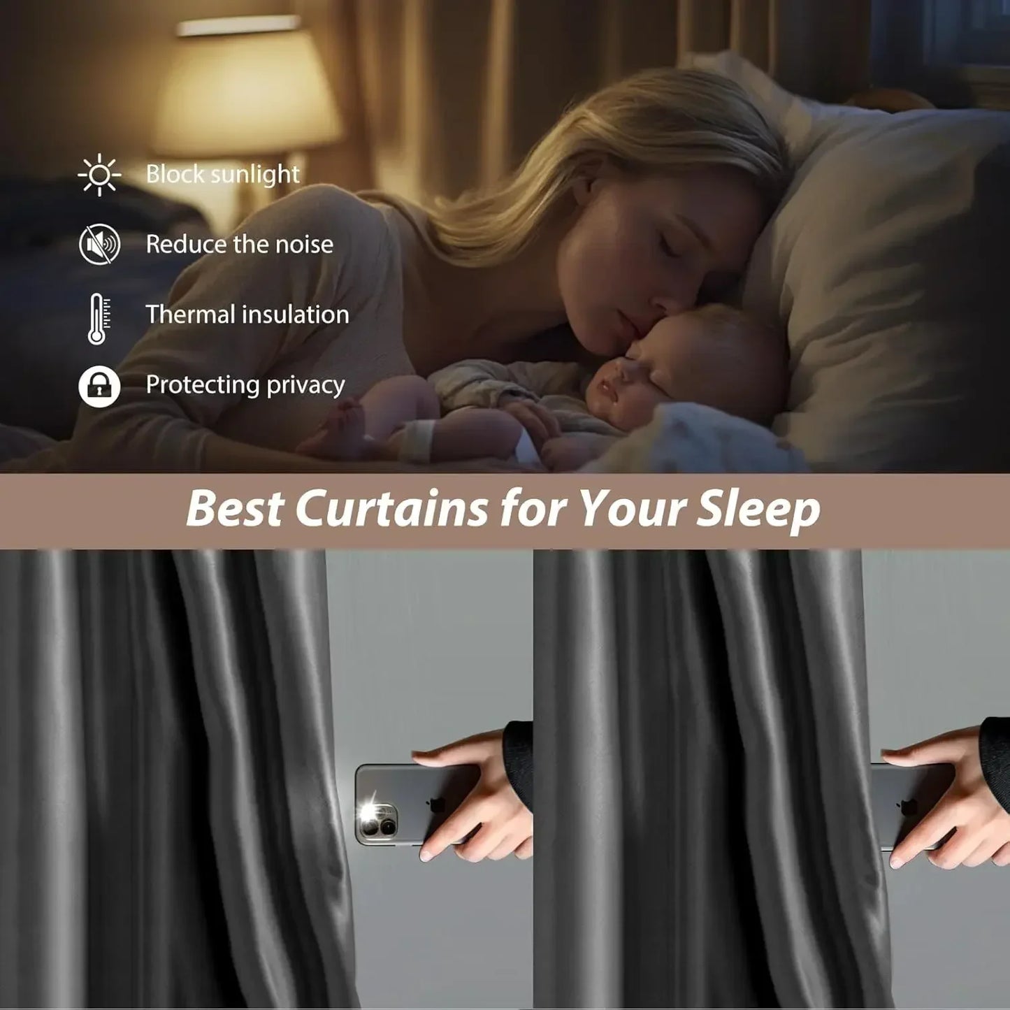 XMSJ Room Divider Curtains With Ceiling Curtain Track Set